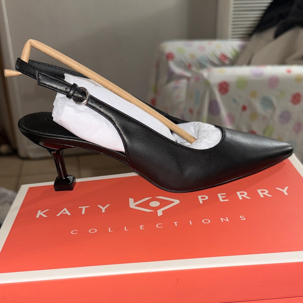 Katy Perry Collections Black Slingback Low Heels